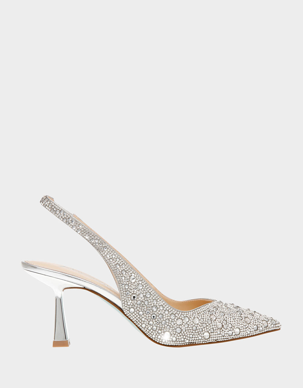 Sparkling Rhinestone Slingback Heels | CLARK Silver