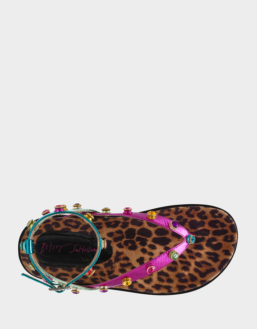 Strappy Flatform Sandals with Ankle Strap | CONLEY Metallic Multi