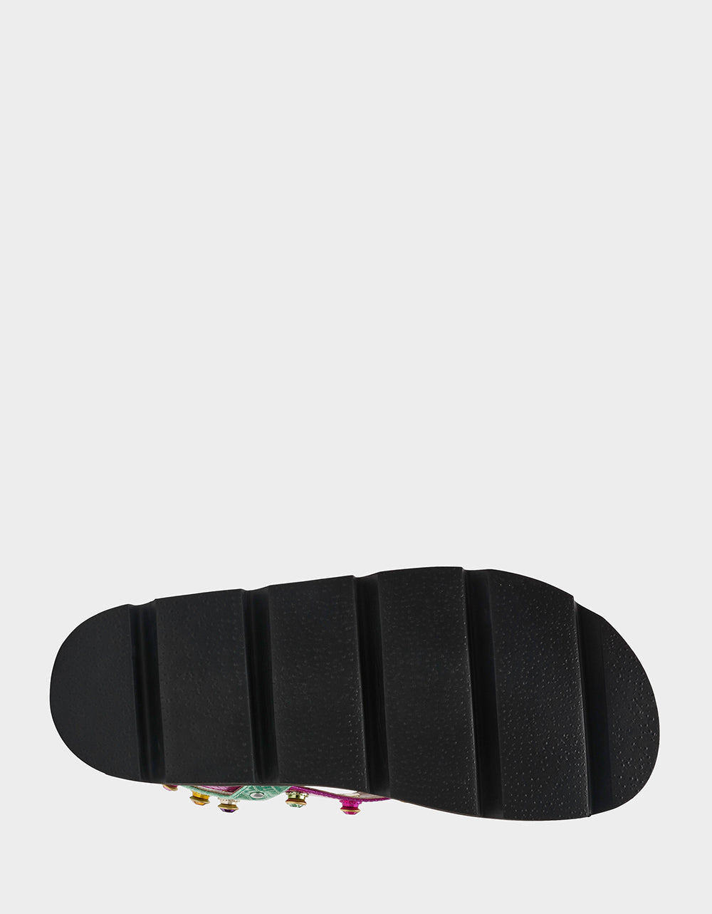 Strappy Flatform Sandals with Ankle Strap | CONLEY Metallic Multi