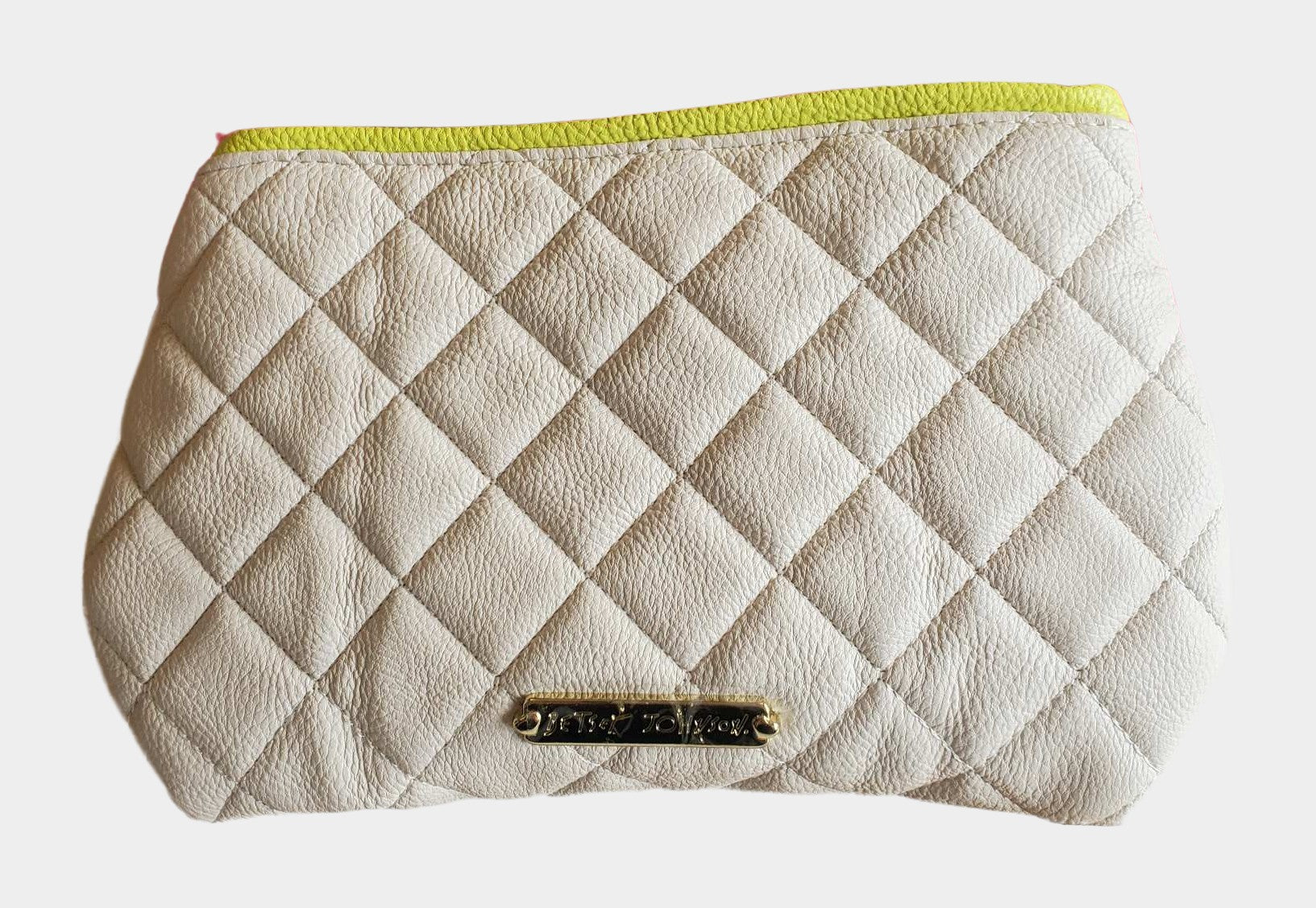 Quilted Faux Leather Cosmetic Travel Pouch with Eyemask | RE:LUV