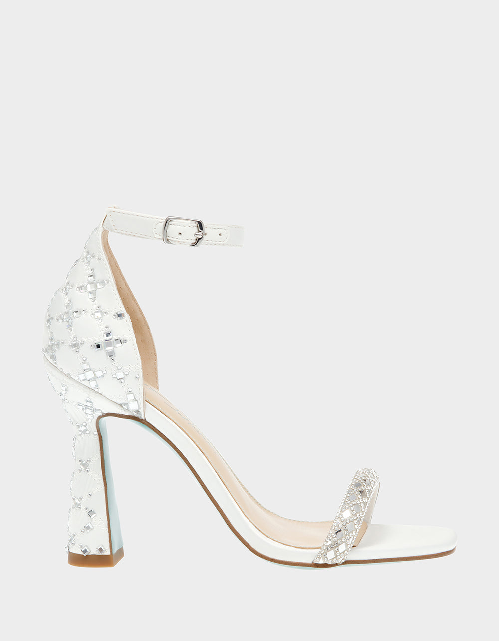 Open Toe Rhinestone Bridal Heels with 4-Inch Heel | DEAN IVORY