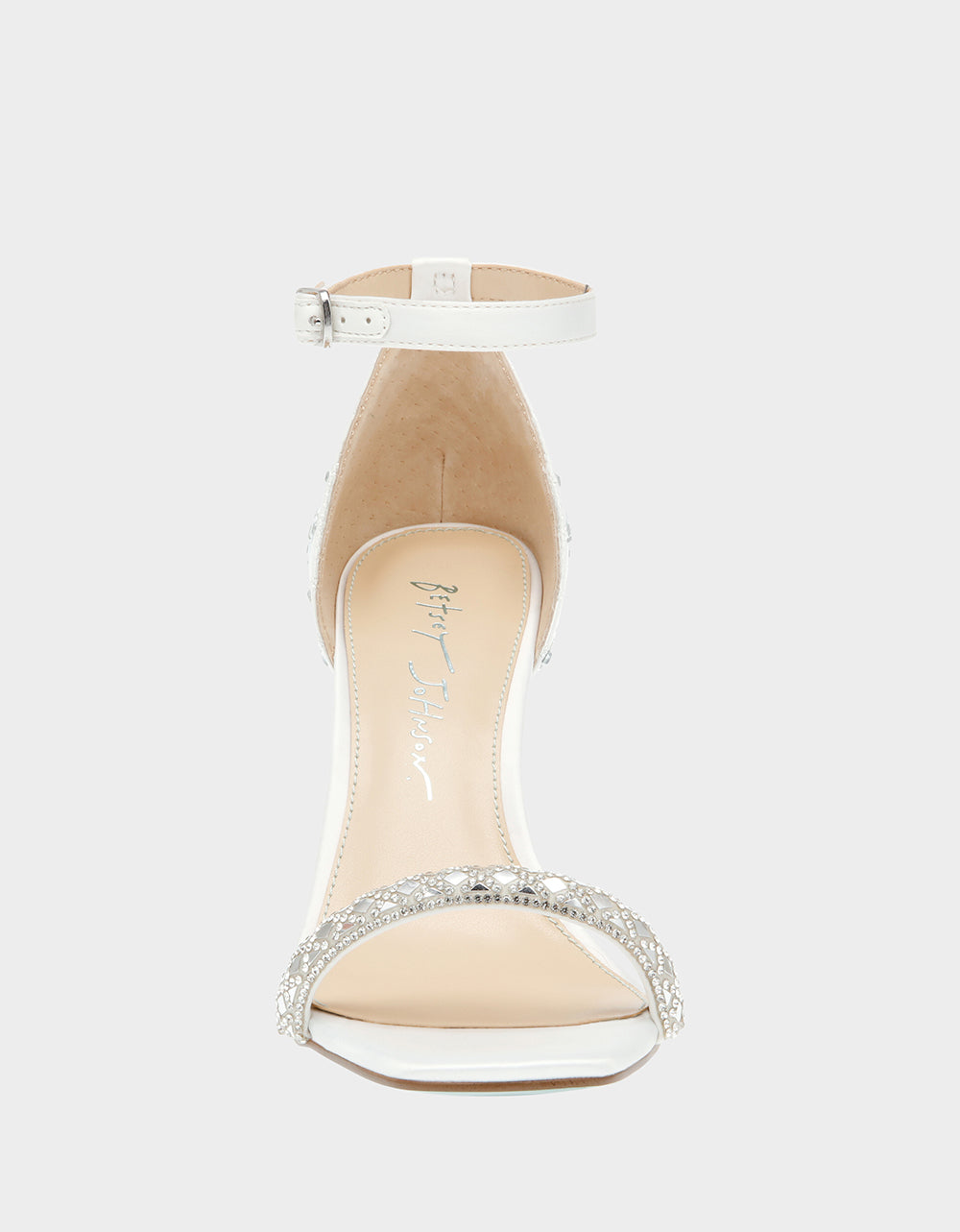 Open Toe Rhinestone Bridal Heels with 4-Inch Heel | DEAN IVORY