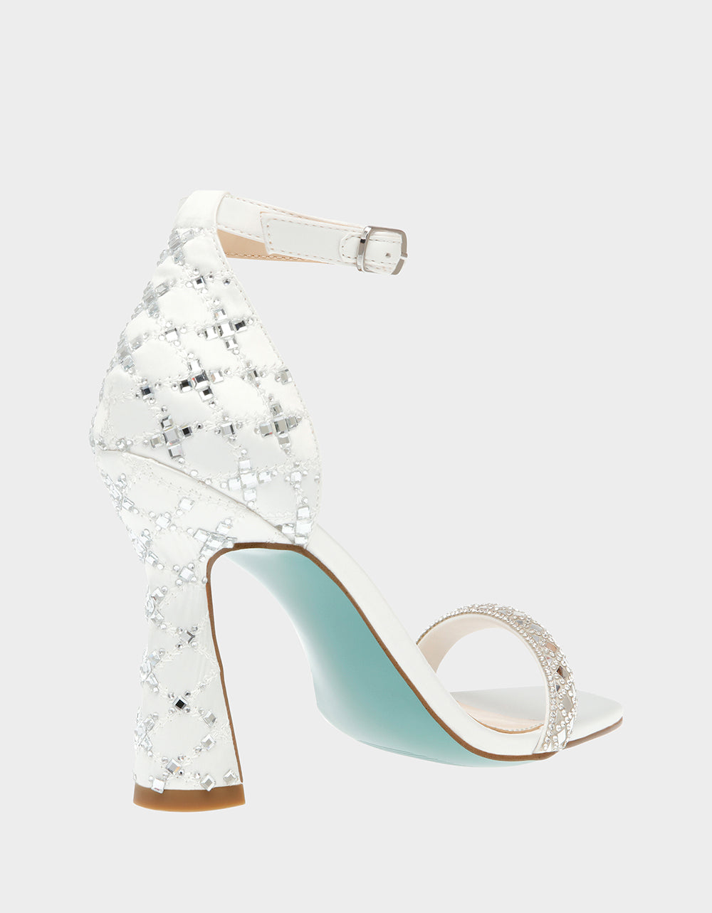 Open Toe Rhinestone Bridal Heels with 4-Inch Heel | DEAN IVORY