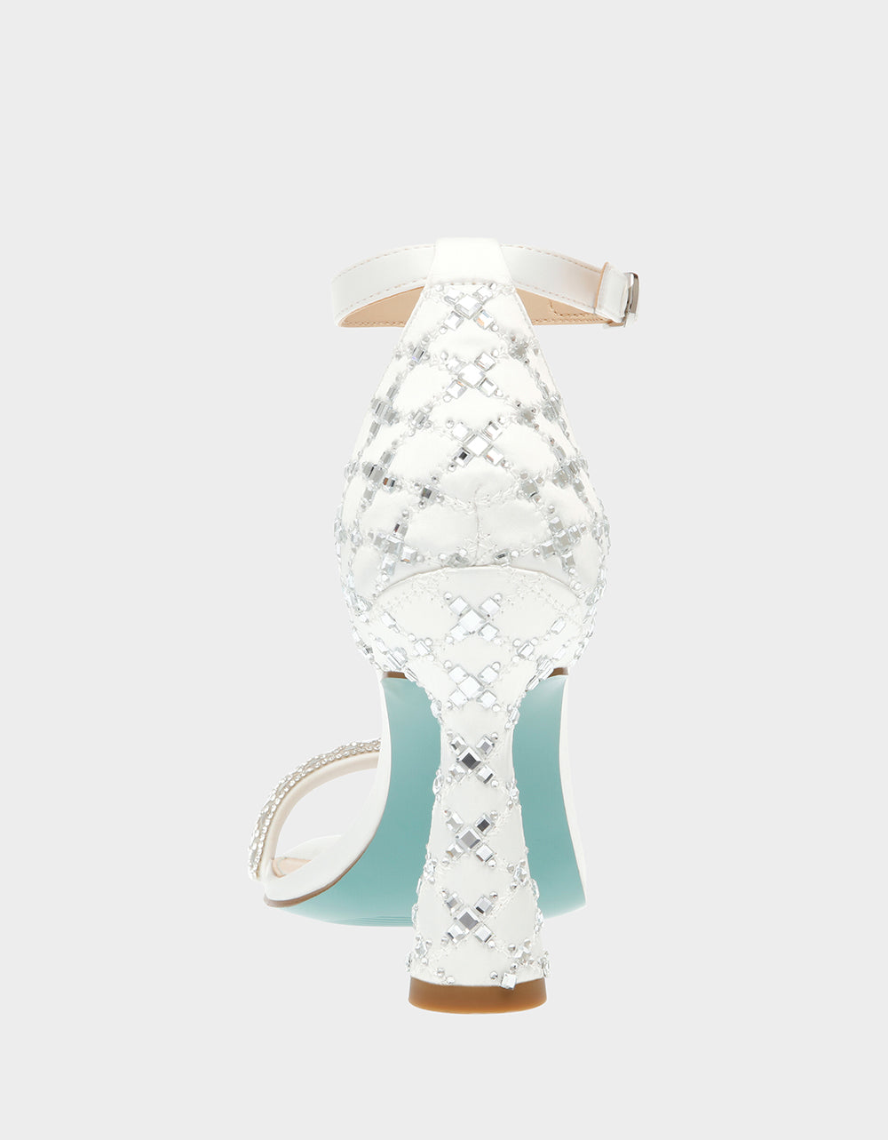 Open Toe Rhinestone Bridal Heels with 4-Inch Heel | DEAN IVORY