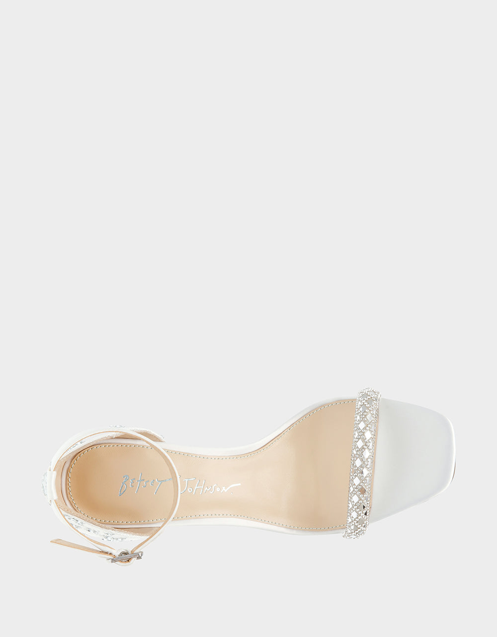 Open Toe Rhinestone Bridal Heels with 4-Inch Heel | DEAN IVORY