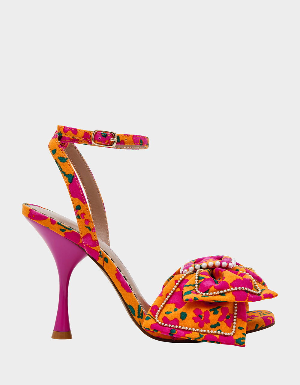 Floral Bow Heels with Pearl Buckle | Betsey Johnson DENLY