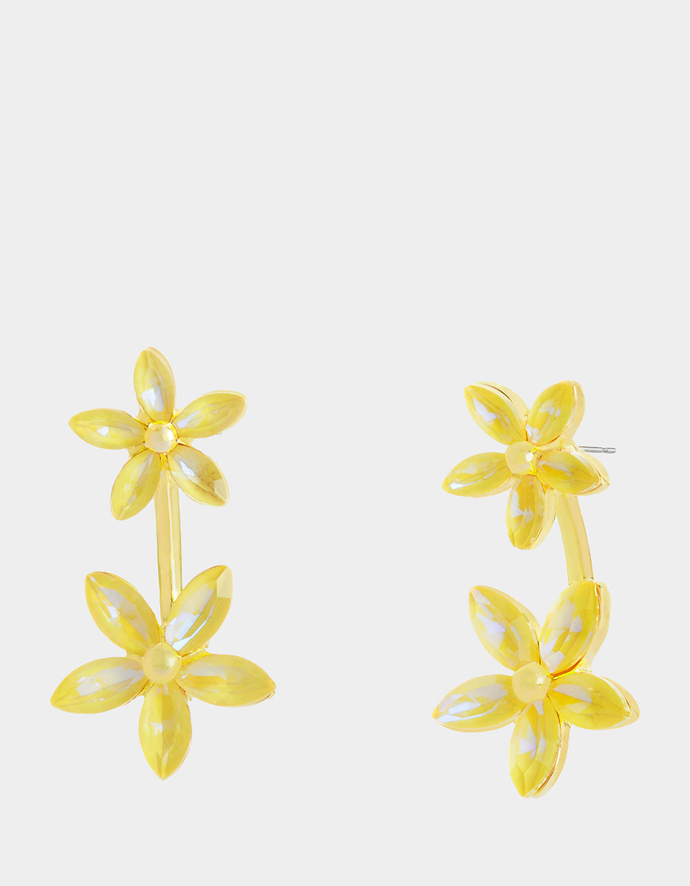 Yellow Daisy Barbell Earrings for Everyday Wear | Garden Glam