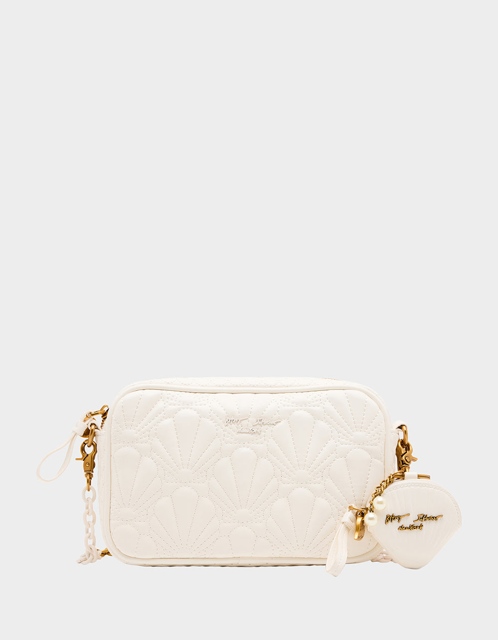 Seashell Quilted Crossbody Camera Bag with Chain Strap | FOR SHORE