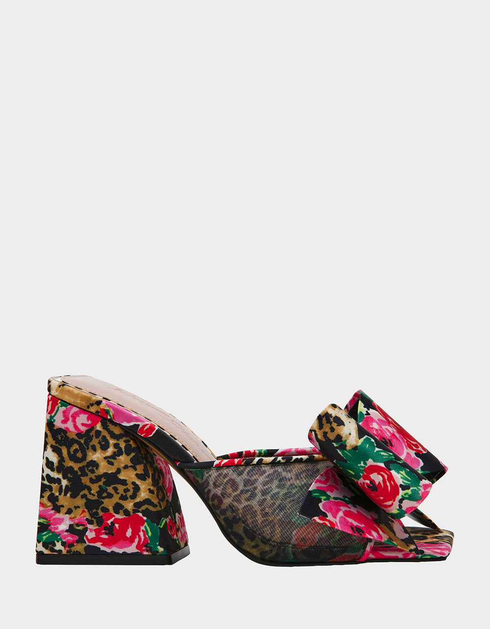 Floral Mesh Heel with Oversized Bow | Betsey Johnson Jordn