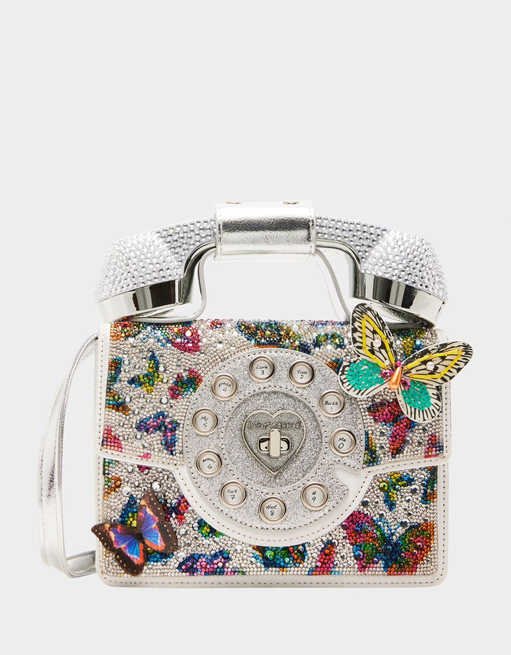 Retro Rhinestone Phone Bag with Wireless Call Feature | Kitsch Butterfly