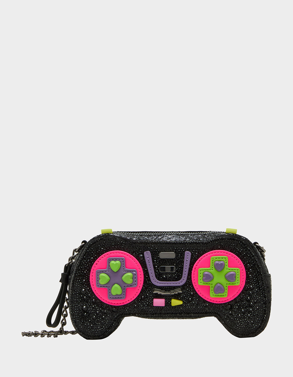 Retro Video Game Controller Crossbody Bag | Kitsch Level Up Black