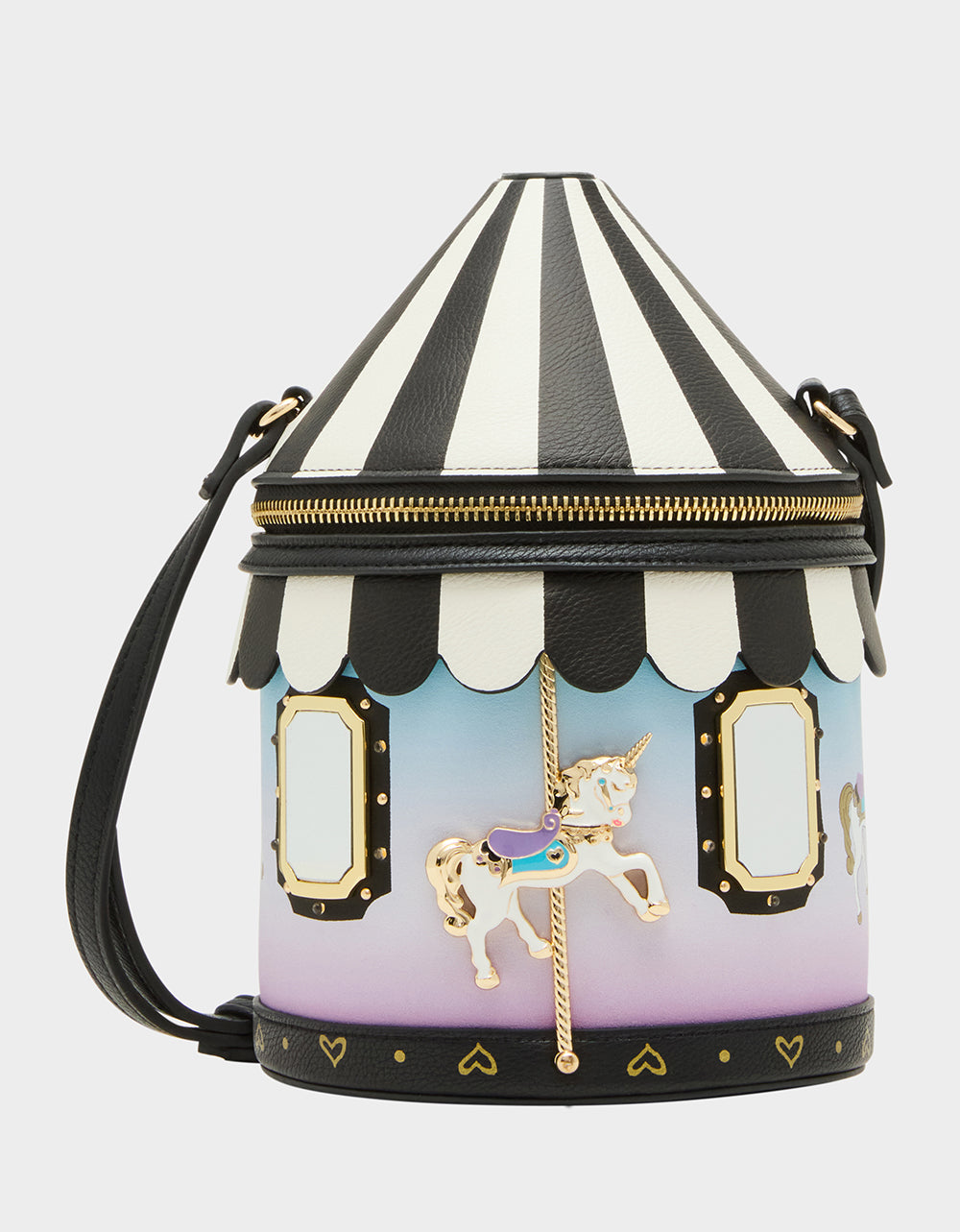 Carousel-Inspired Crossbody Bag with Zipper Closure | Kitsch Spin Me
