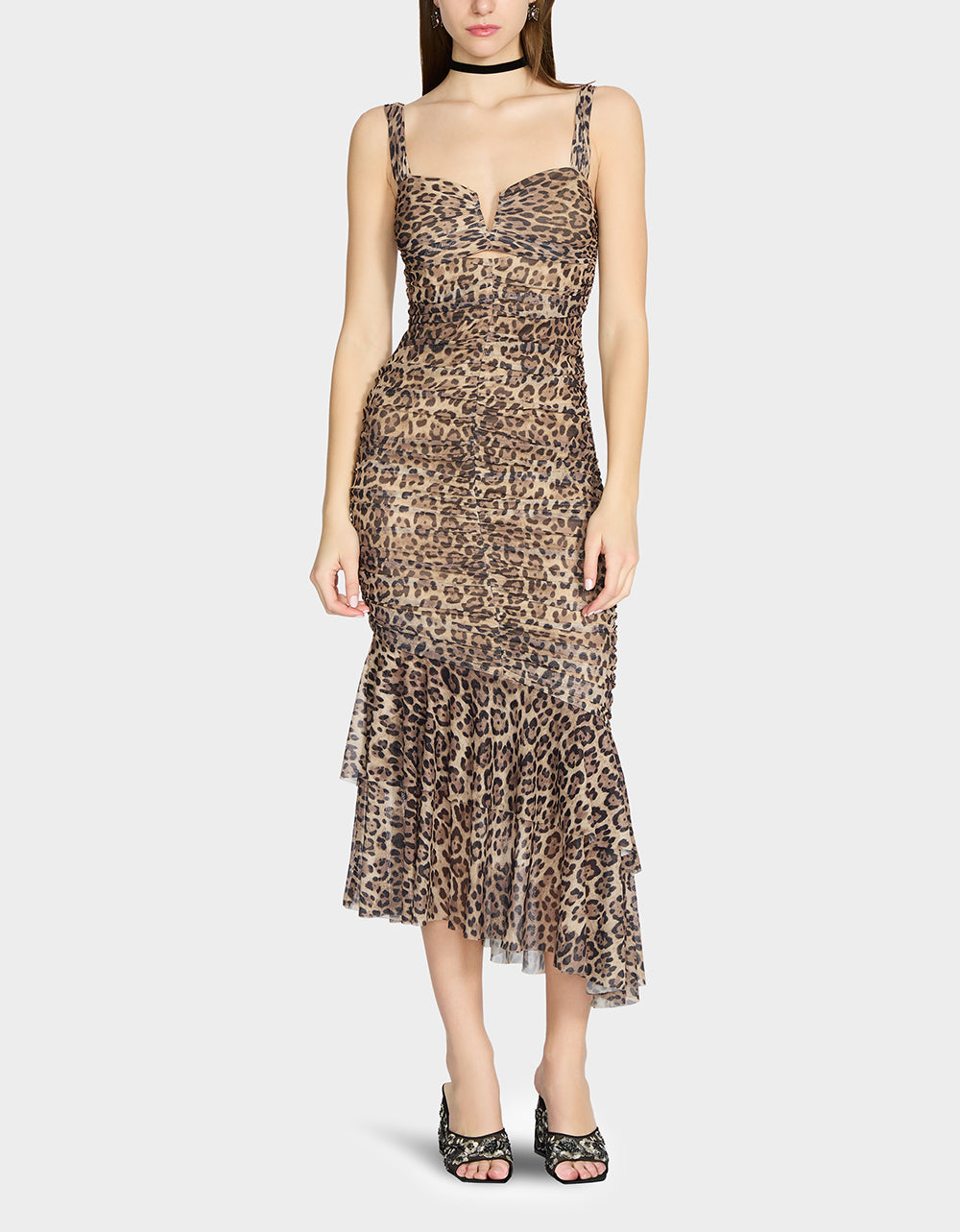 Leopard Print Maxi Dress with Ruffle Skirt | Layla Dress