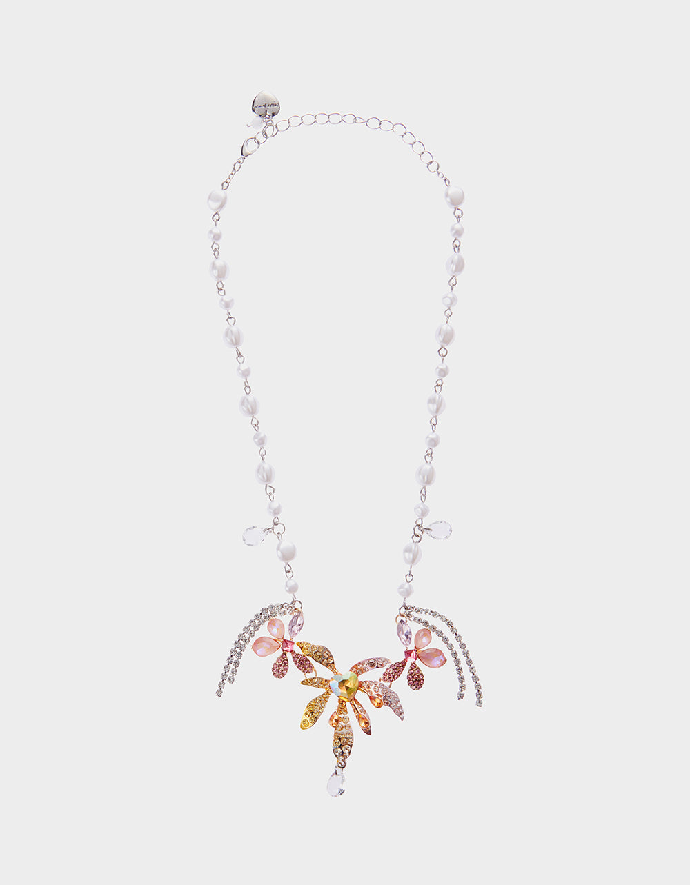 Floral Pearl Necklace with Adjustable Lobster Clasp | Garden Glam