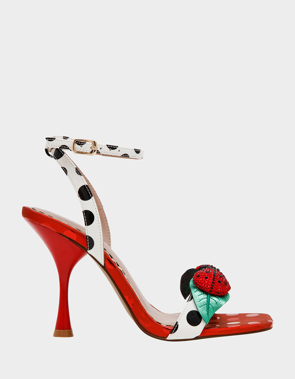 Strappy High Heels with Ladybug Embellishments | LOLLA