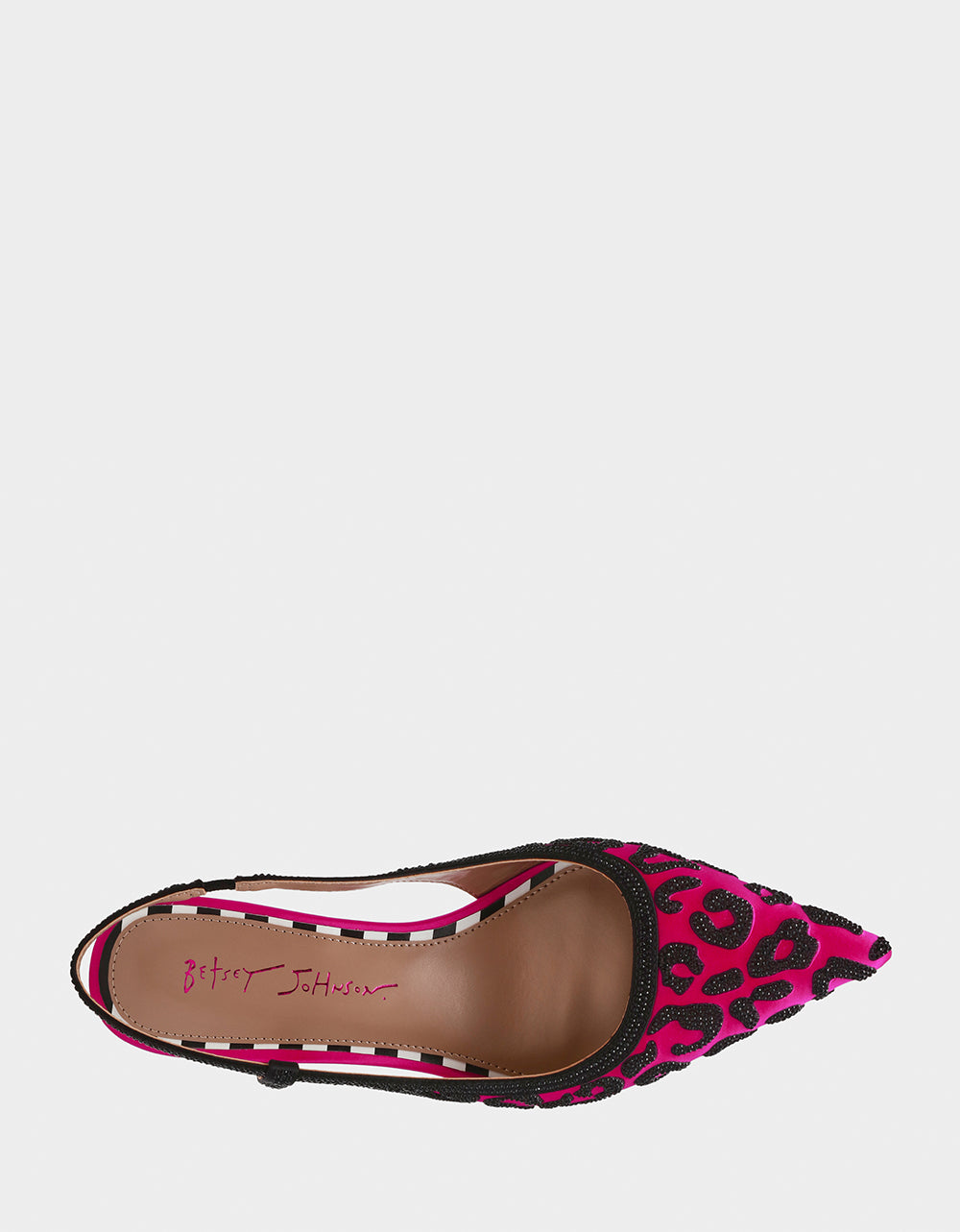Fuchsia Slingback Kitten Heels with Rhinestones | Betsey Johnson NAHLA