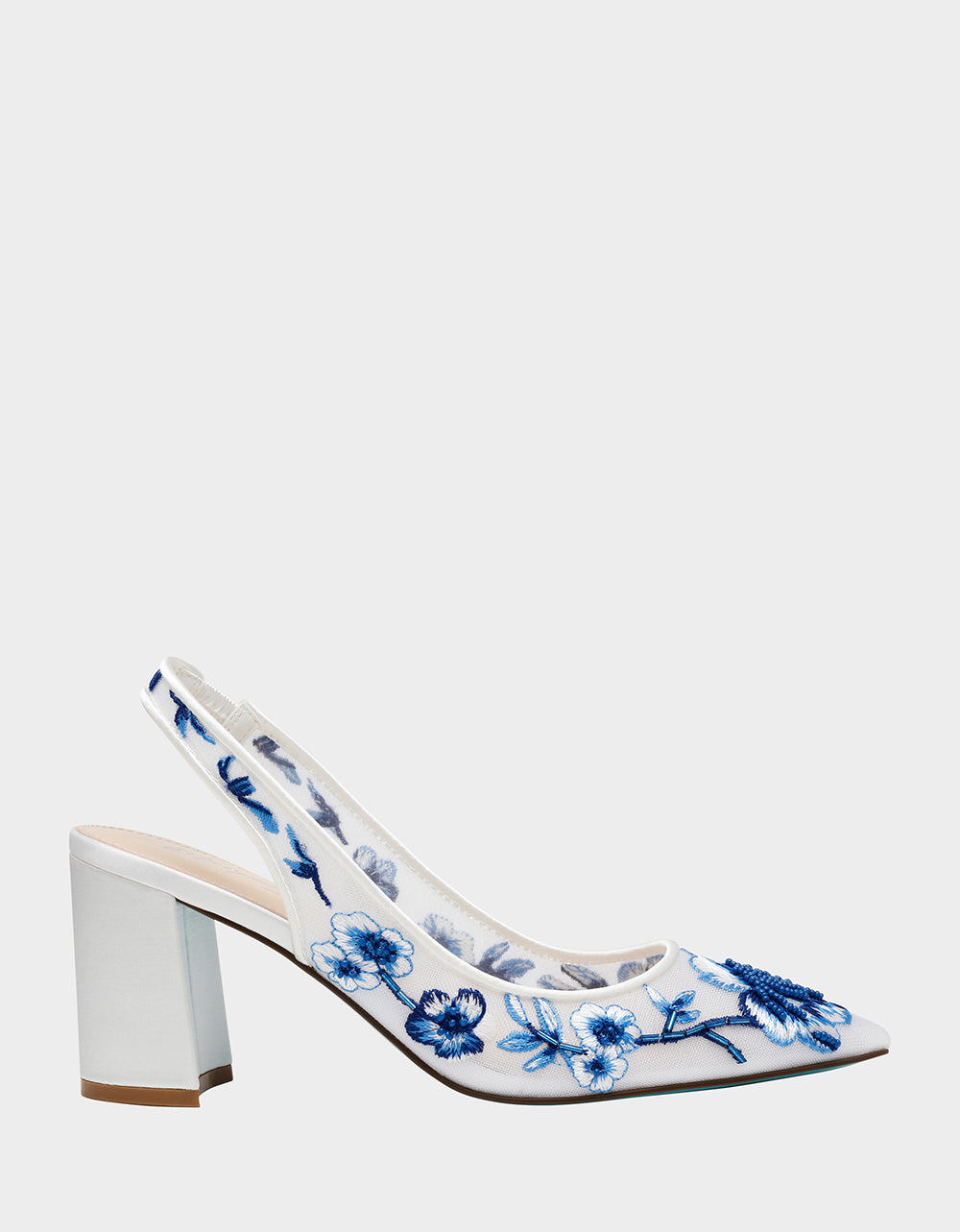 Floral Mesh Slingback Pumps with 3-Inch Heel | Betsey Johnson