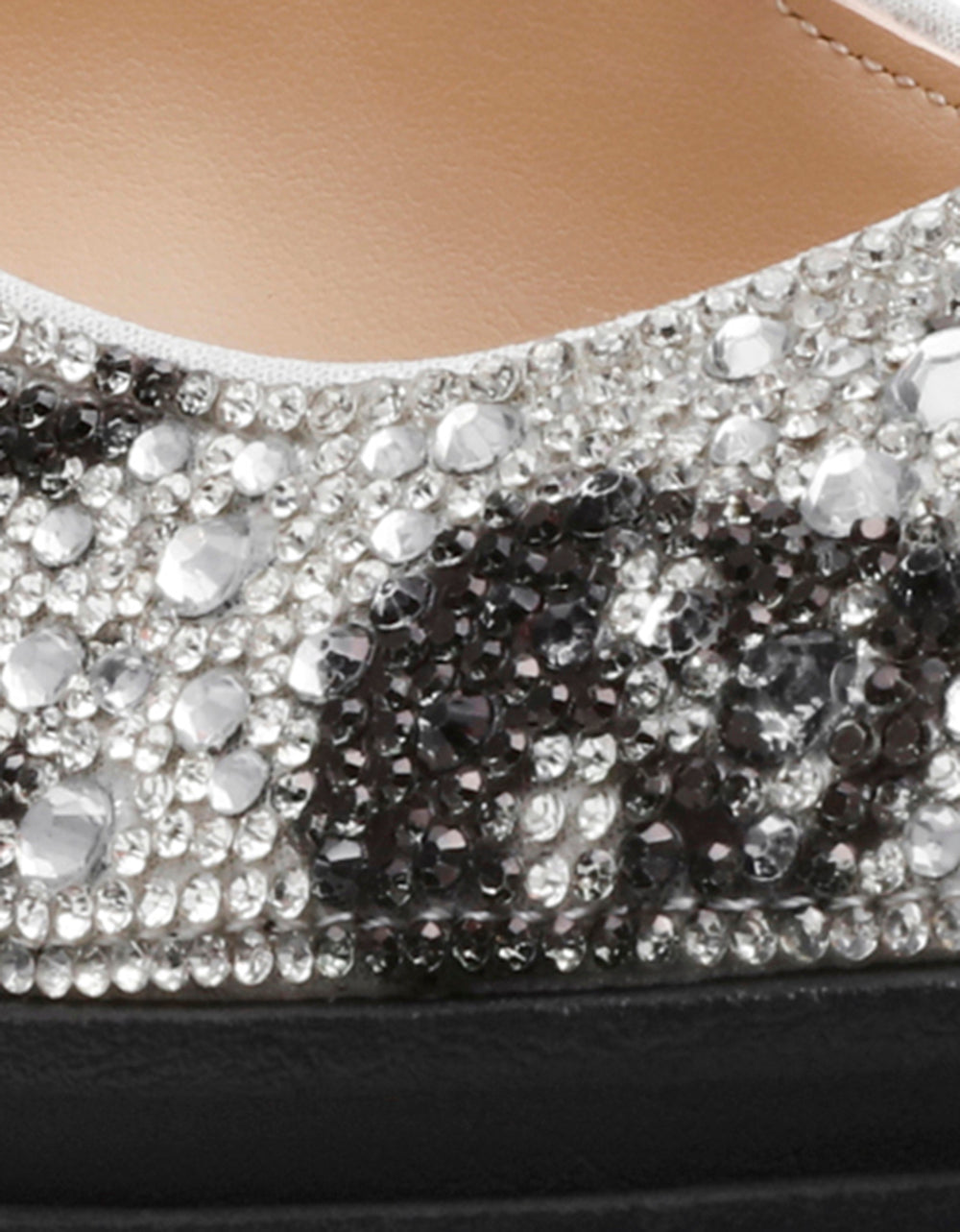 Rhinestone Mary Jane Loafers with Lug Sole & Buckle Closure | RICO Silver