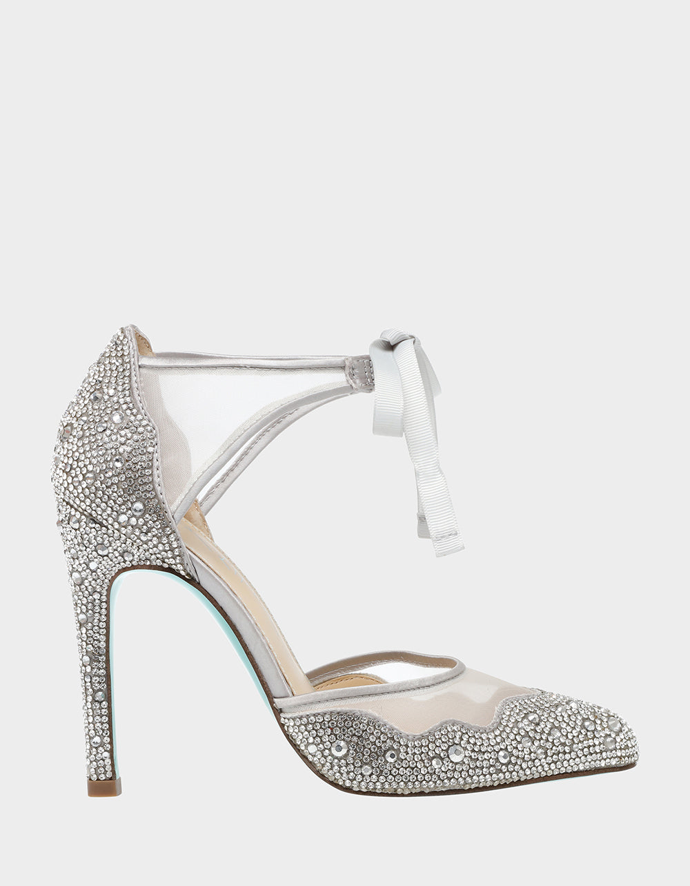 Sparkly Stiletto Heels with Ribbon Tie & Almond Toe | SB-IRIS by RE:LUV