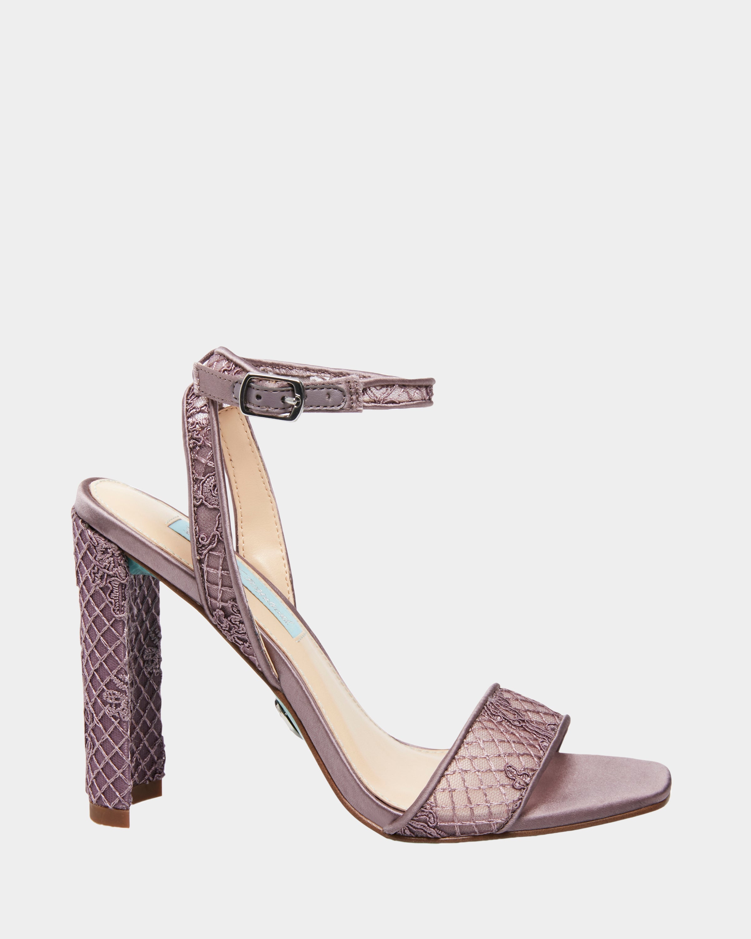 90s-Inspired Heels with Ankle Strap & Curved Heel | SB-KANI LILAC