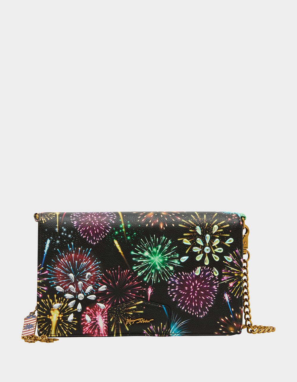 Sparkly Wallet on Chain for Night Out | SPARK JOY WOC Black Multi