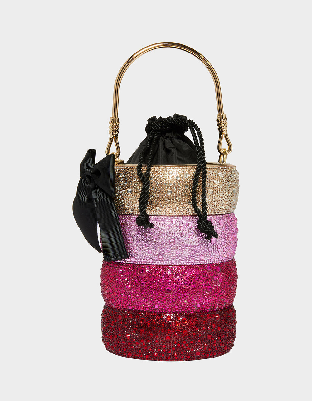 Rhinestone Bucket Bag with Multi-Faceted Gems | SHE'S A GEM by RE:LUV