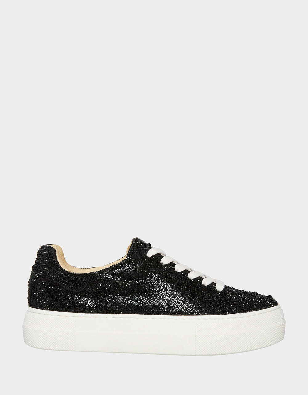 Rhinestone Platform Sneakers for Women | SIDNY Black