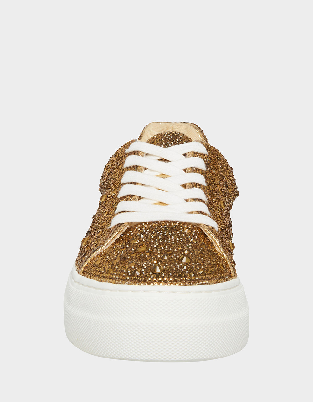 Sparkly Gold Rhinestone Sneakers for Women | SIDNY Platform Shoes