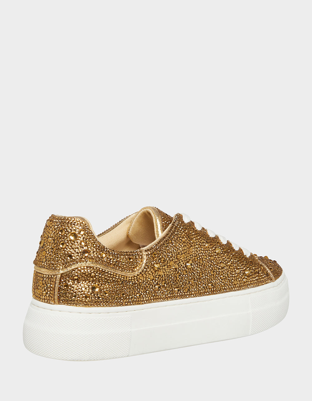 Sparkly Gold Rhinestone Sneakers for Women | SIDNY Platform Shoes