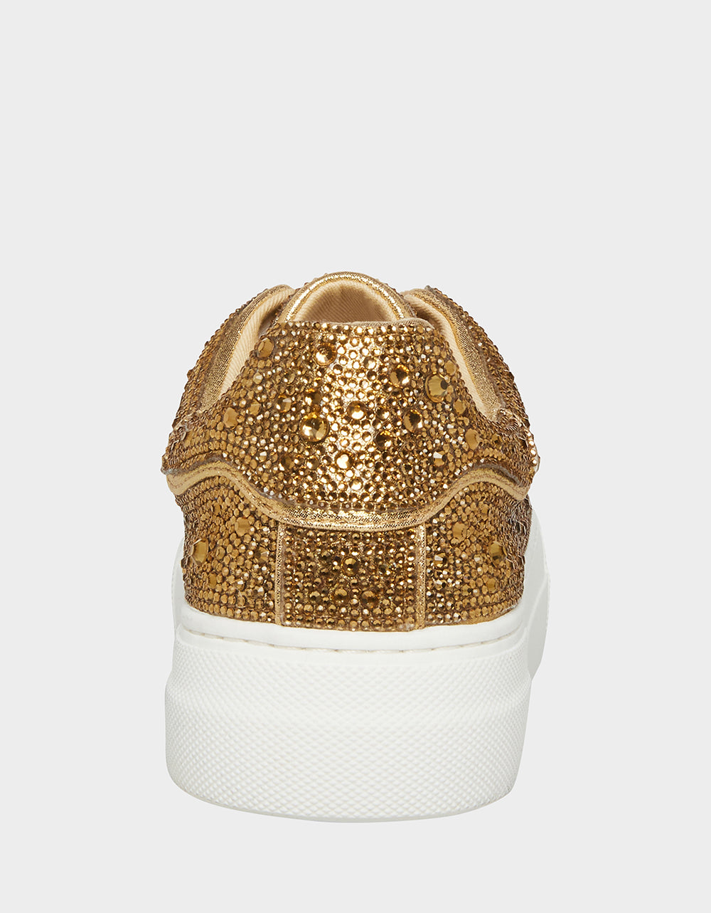 Sparkly Gold Rhinestone Sneakers for Women | SIDNY Platform Shoes