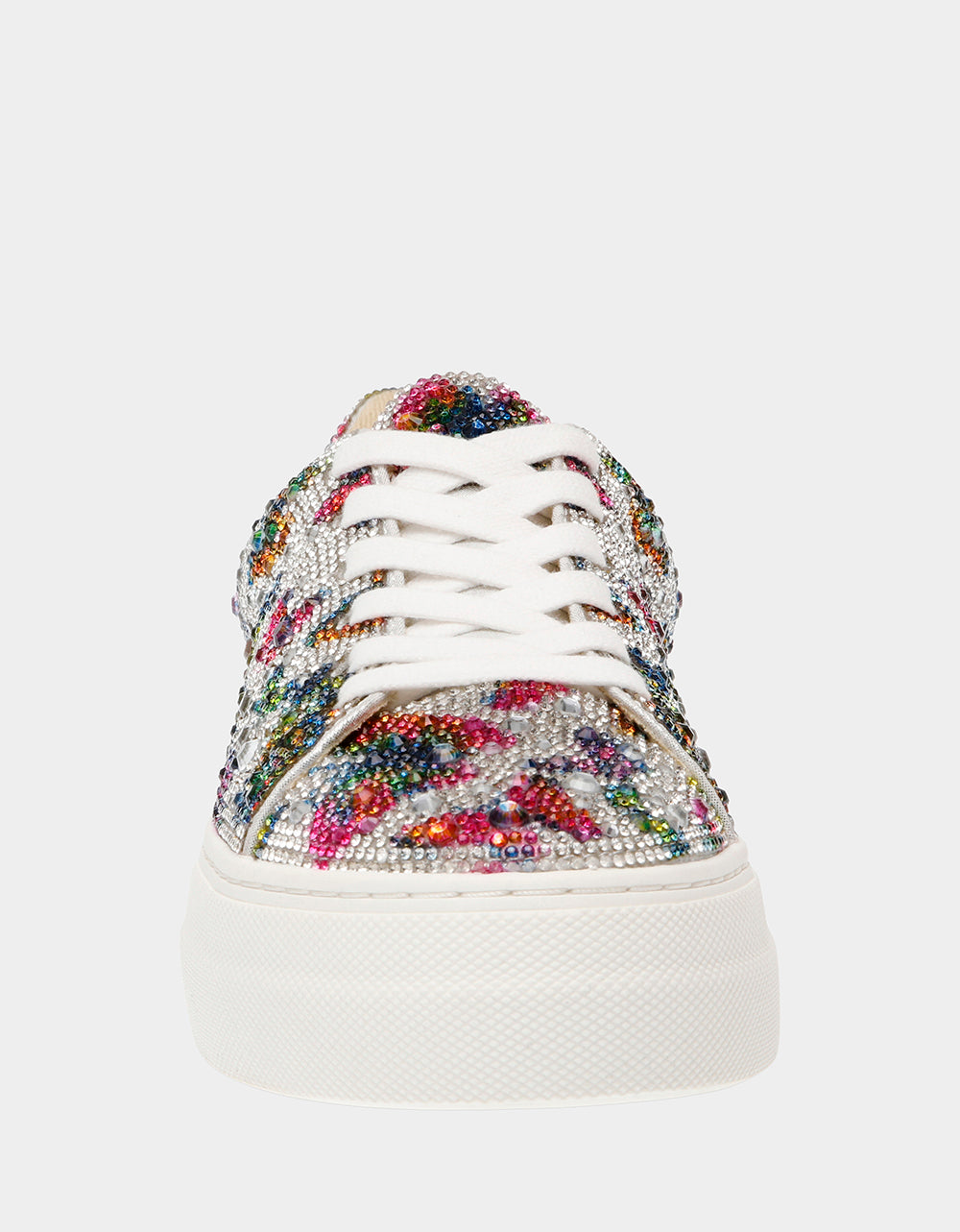 Rhinestone Platform Sneakers for Women | SIDNY Silver Butterfly