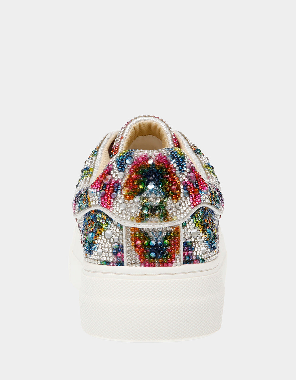 Rhinestone Platform Sneakers for Women | SIDNY Silver Butterfly