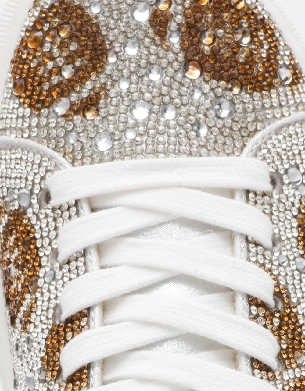 Rhinestone Platform Sneakers for Women | SIDNY Silver Football