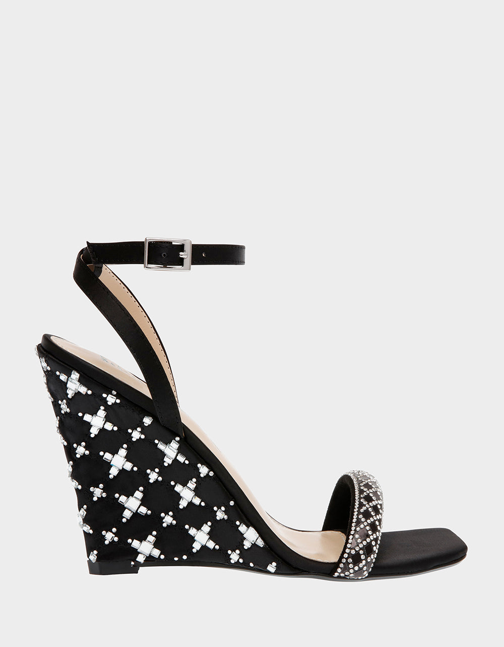 Sparkling Rhinestone Wedge Heels for Women | SIMON BLACK