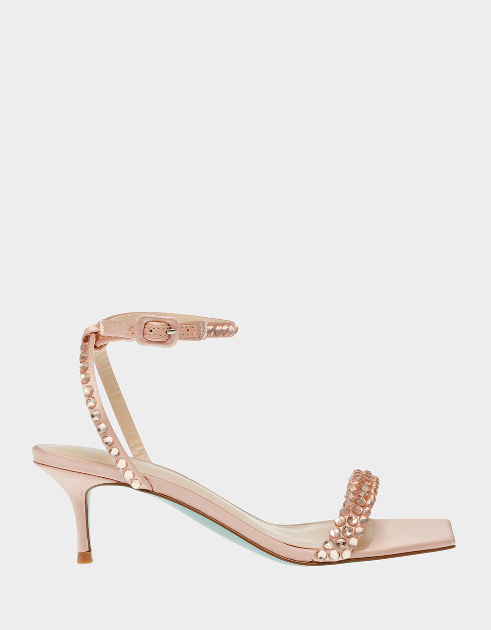 Stone Embellished Bridal Heels with Thin Straps | Betsey Johnson