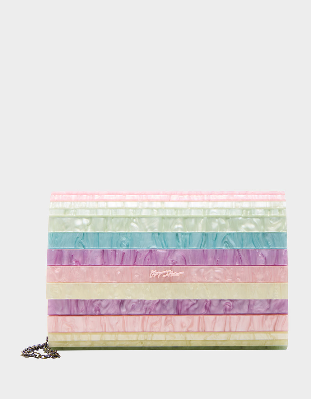 Pastel Fold-Over Crossbody Clutch Bag | Strip Strip Hooray