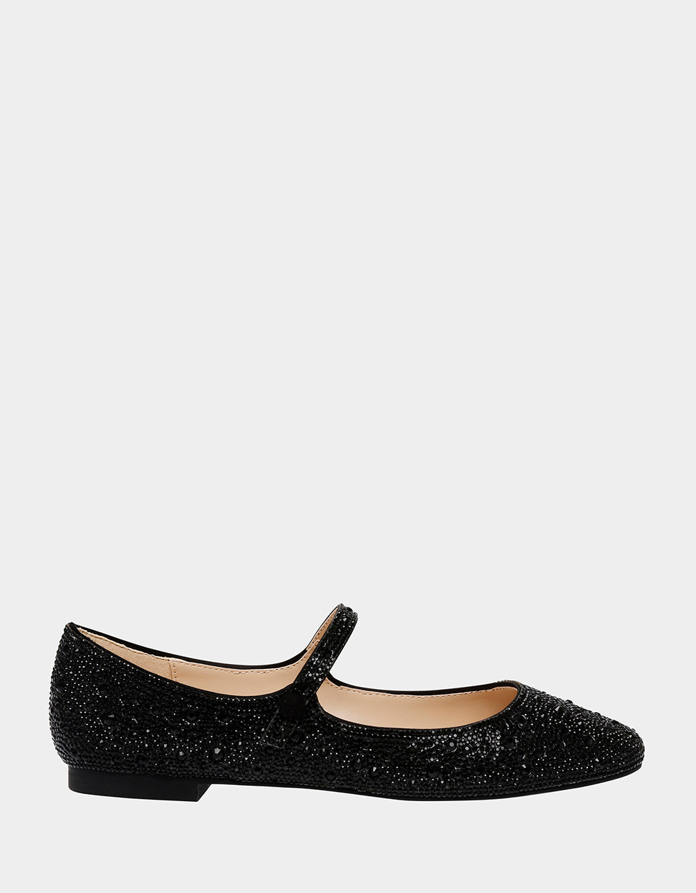 Rhinestone Maryjane Flats with Cozy Footbed | TESS Black