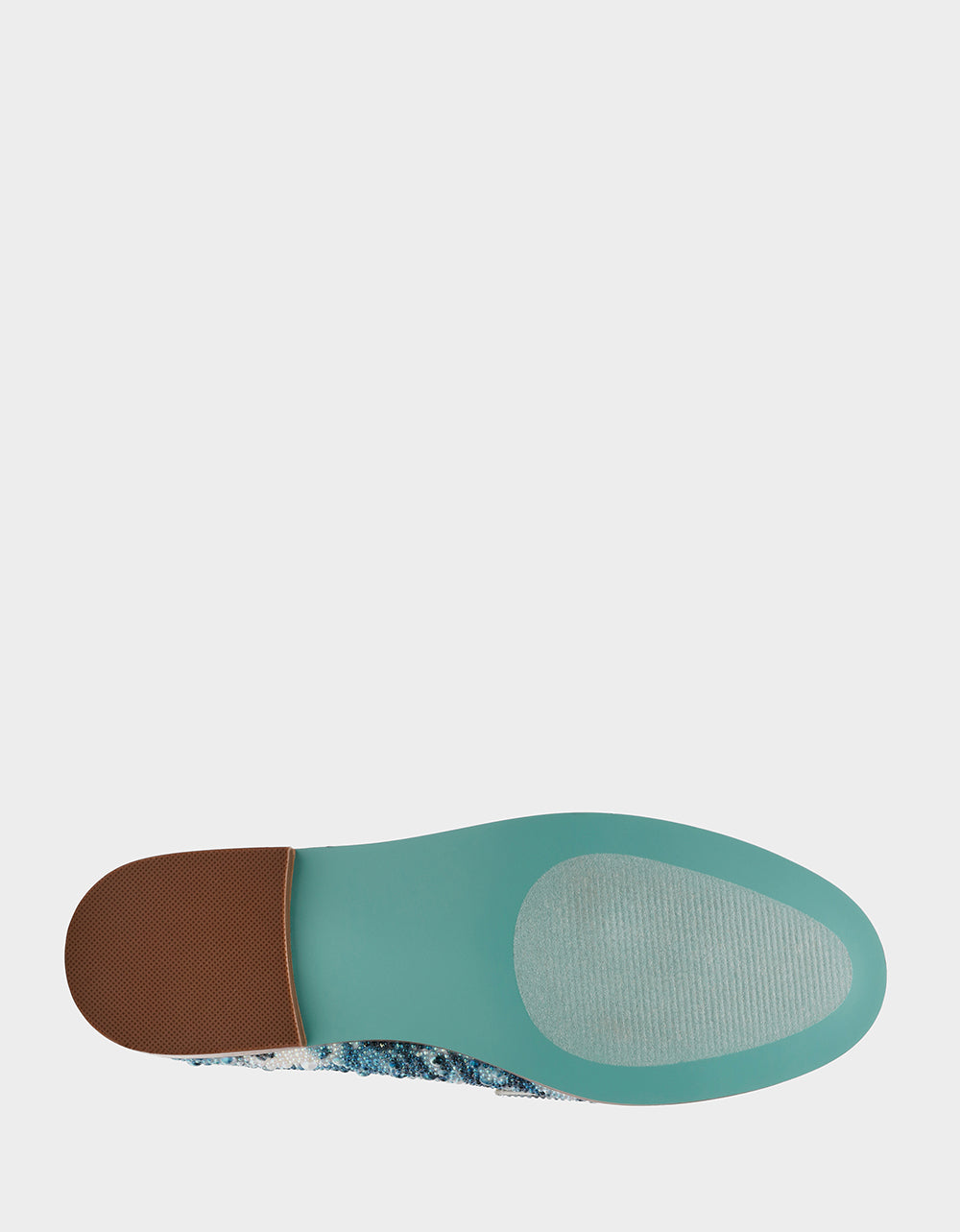 Rhinestone Embellished Loafers for Women | ARON Blue Floral