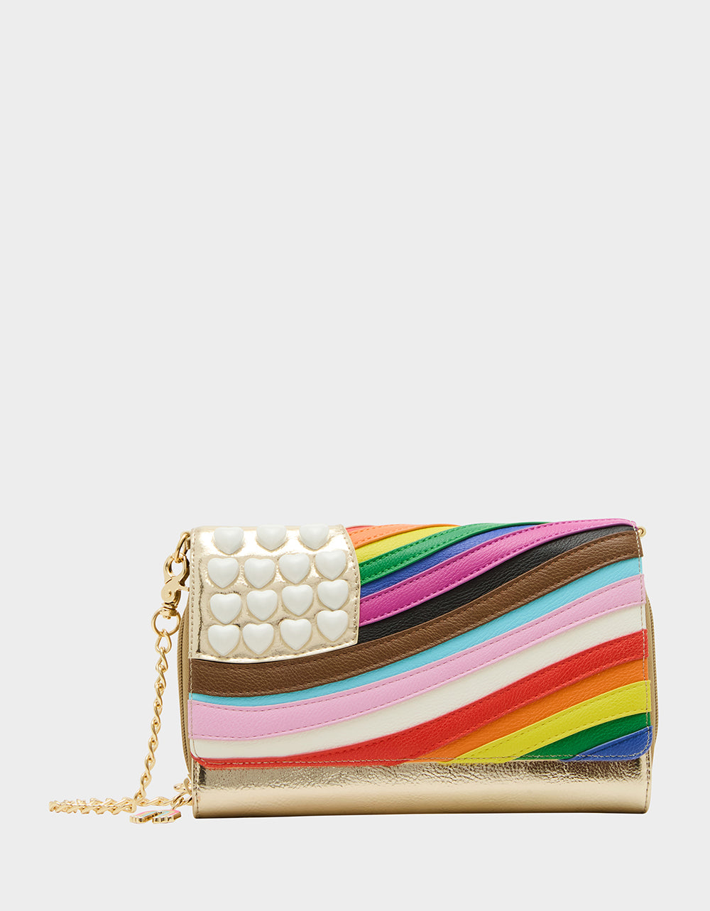 Rainbow Wallet on Chain with Crossbody Strap | American Pride