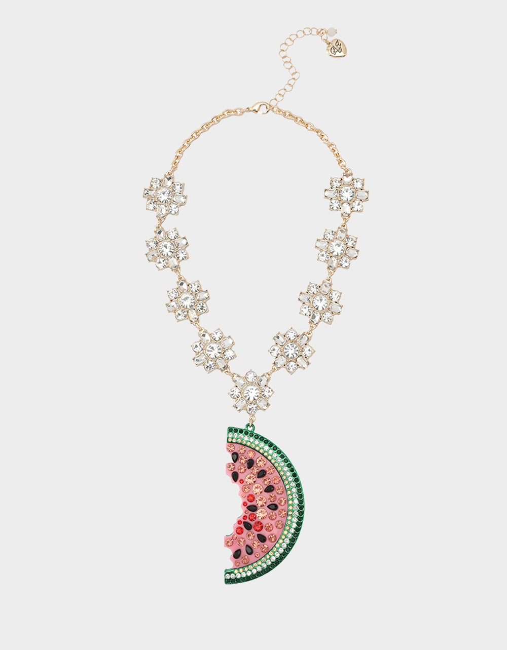 Watermelon Pendant Necklace with Adjustable Chain & Sparkly Stones | Betsey's Backyard
