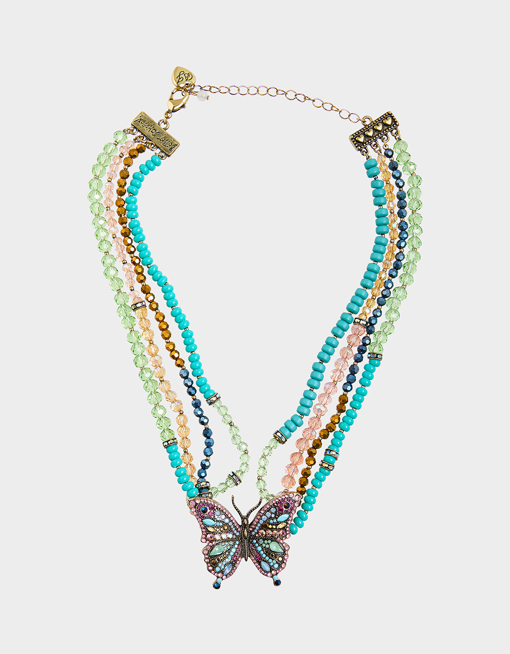 Bohemian Butterfly Beaded Necklace with Adjustable Lobster Clasp | Betsey Johnson