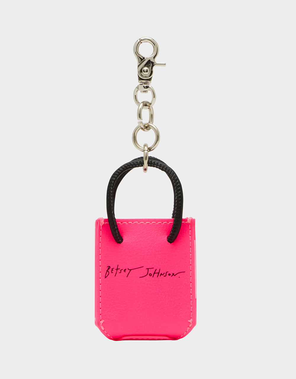 Pink Shopper Bag Charm with Keychain & Lobster Clasp | Betsey Johnson