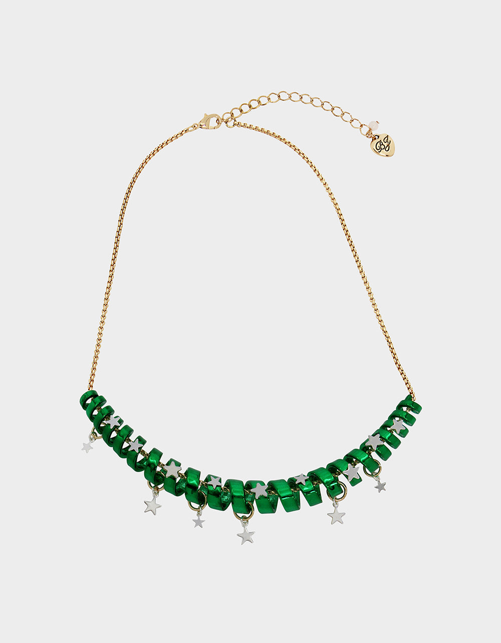 Emerald Green Coil Necklace with Starry Details | Betseys Holiday