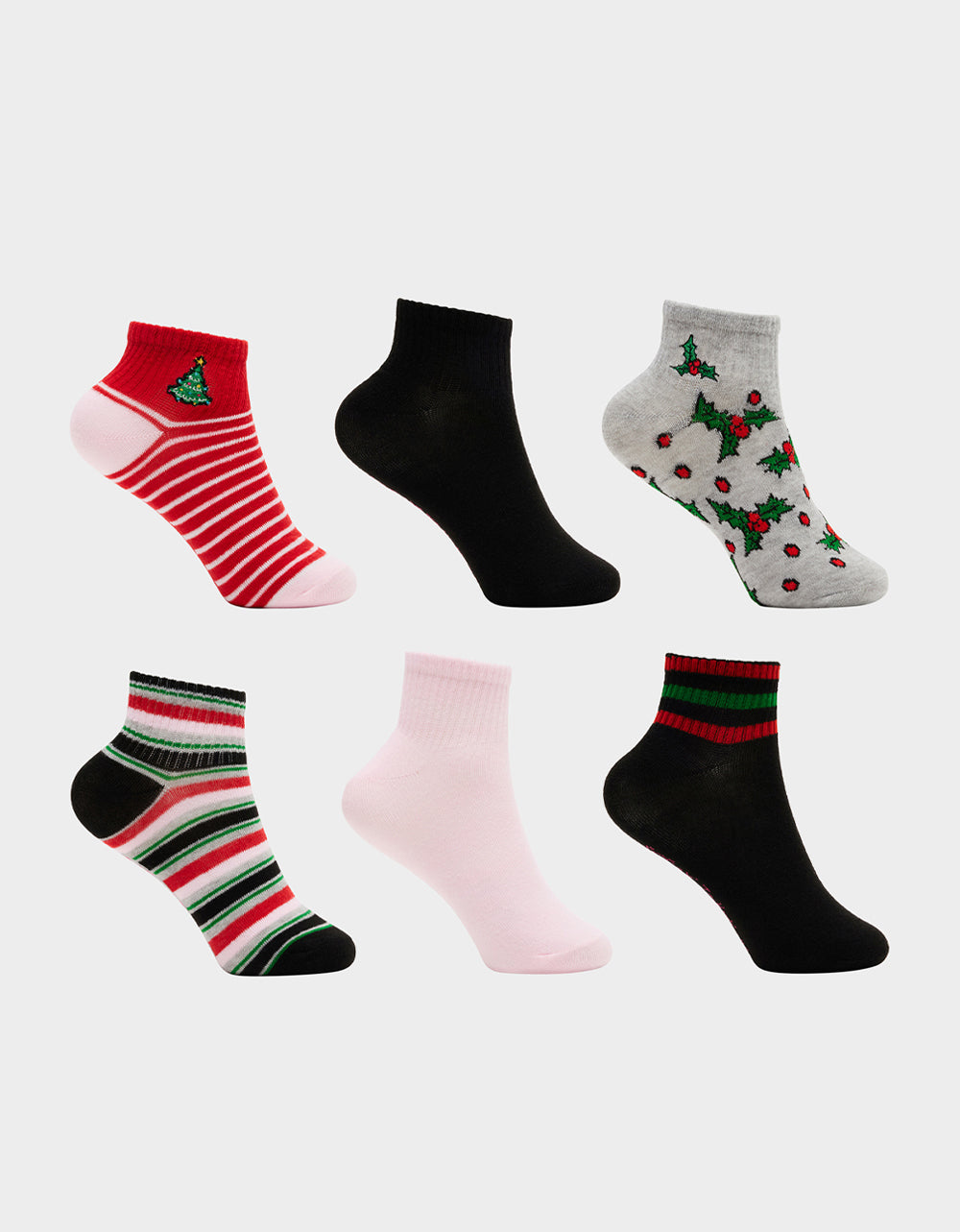 Holiday Socks 6-Pack with Festive Designs | Under The Mistletoe