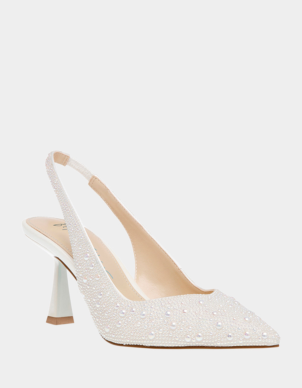 Rhinestone Slingback Heels with Pearl Finish | CLARK Ivory Pumps