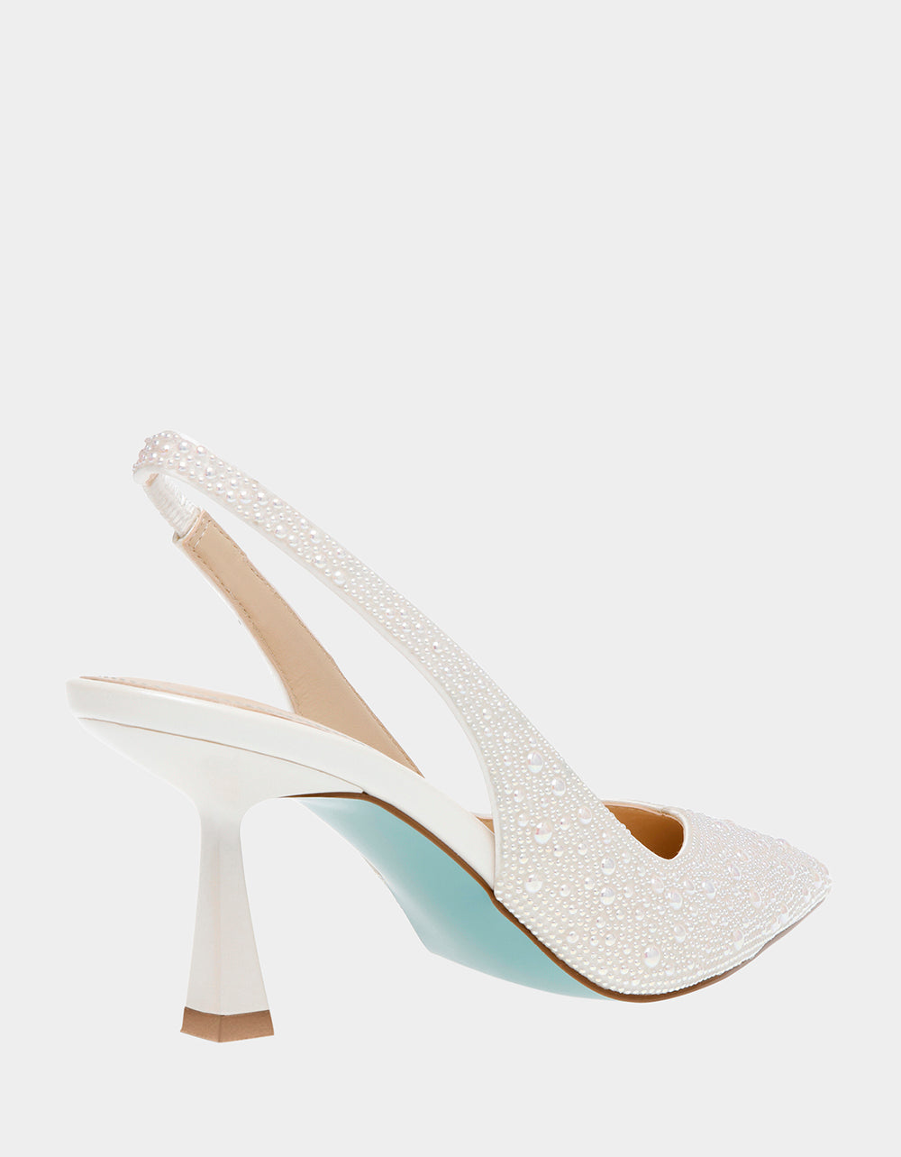 Rhinestone Slingback Heels with Pearl Finish | CLARK Ivory Pumps