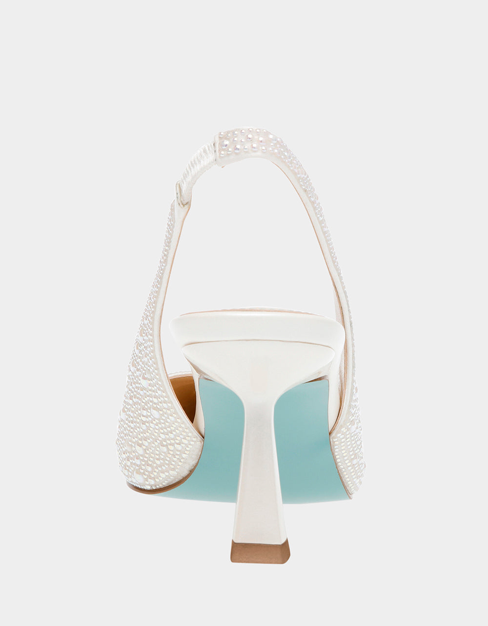 Rhinestone Slingback Heels with Pearl Finish | CLARK Ivory Pumps
