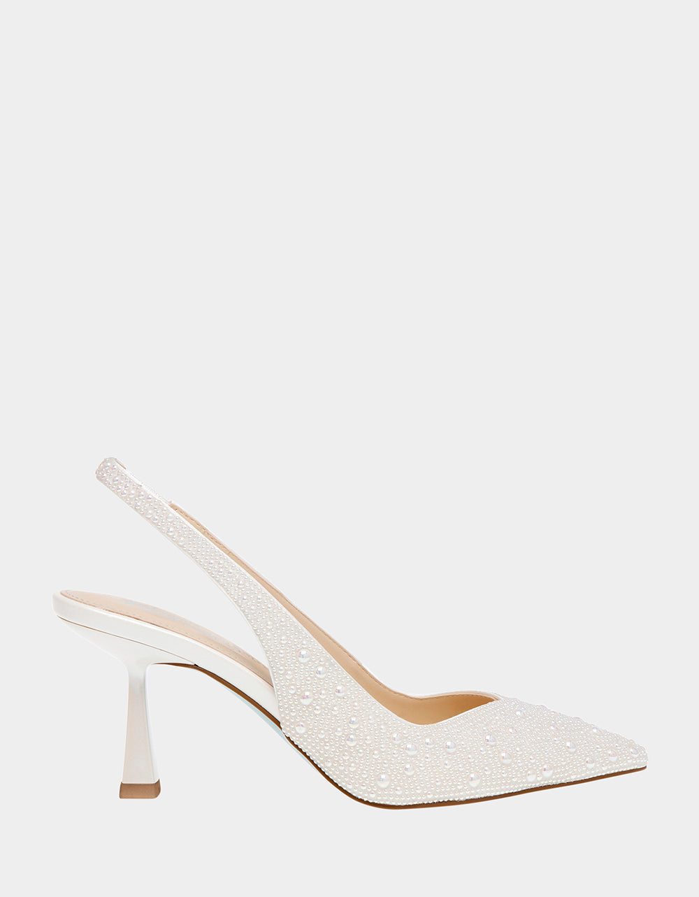 Rhinestone Sling-Back Heels with 2.25 Inch Heel | CLARK IVORY