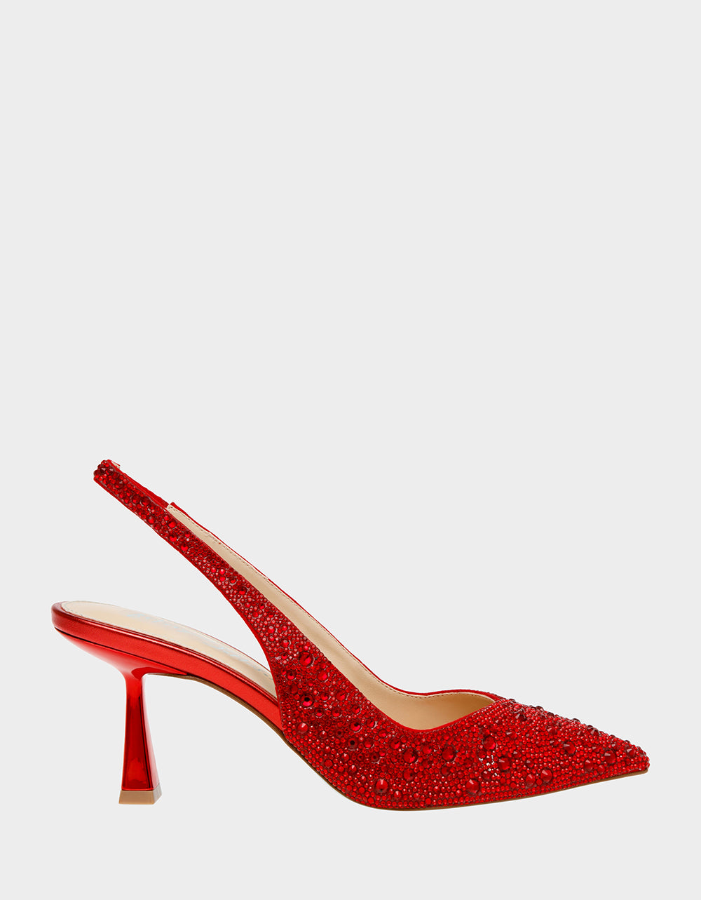 Red Rhinestone Slingback Heels | CLARK